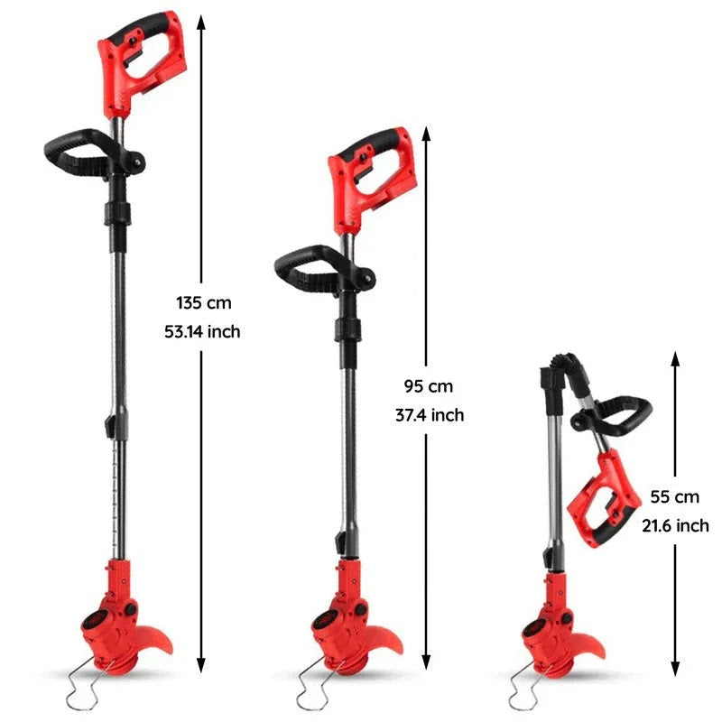 Cordless Grass Strimmer – Battery Powered Garden Trimmer with Steel Blades