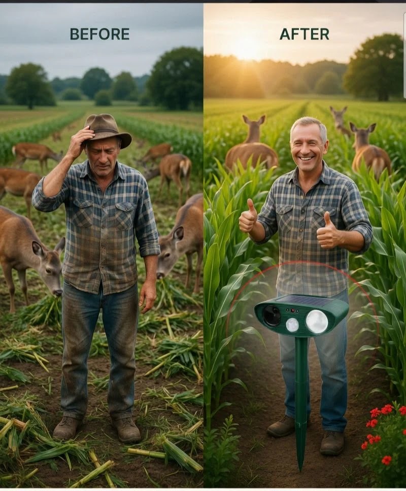 Ultrasonic Solar Deer Repeller – Motion Sensor Animal Deterrent for Garden & Yard