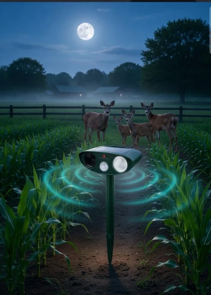 Ultrasonic Solar Deer Repeller – Motion Sensor Animal Deterrent for Garden & Yard