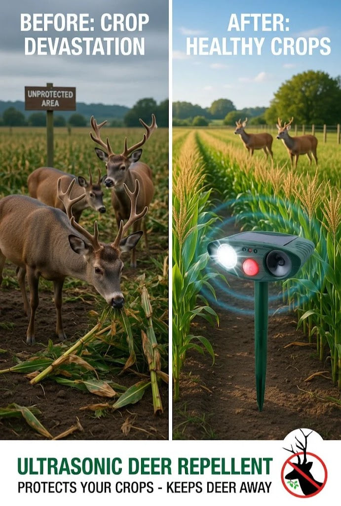 Ultrasonic Solar Deer Repeller – Motion Sensor Animal Deterrent for Garden & Yard