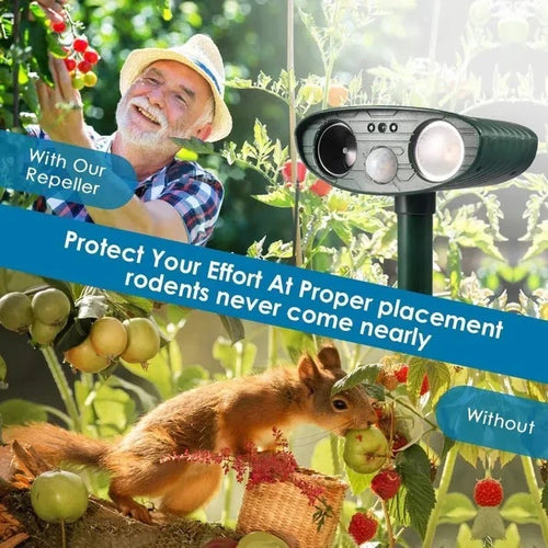 Ultrasonic Solar Deer Repeller – Motion Sensor Animal Deterrent for Garden & Yard