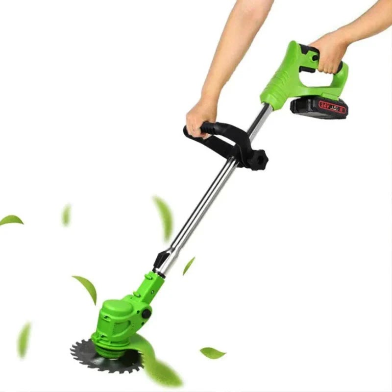 Cordless Grass Strimmer – Battery Powered Garden Trimmer with Steel Blades