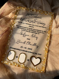 Personalized Resin Wedding Thumbprint board- Nikkah thumb-board