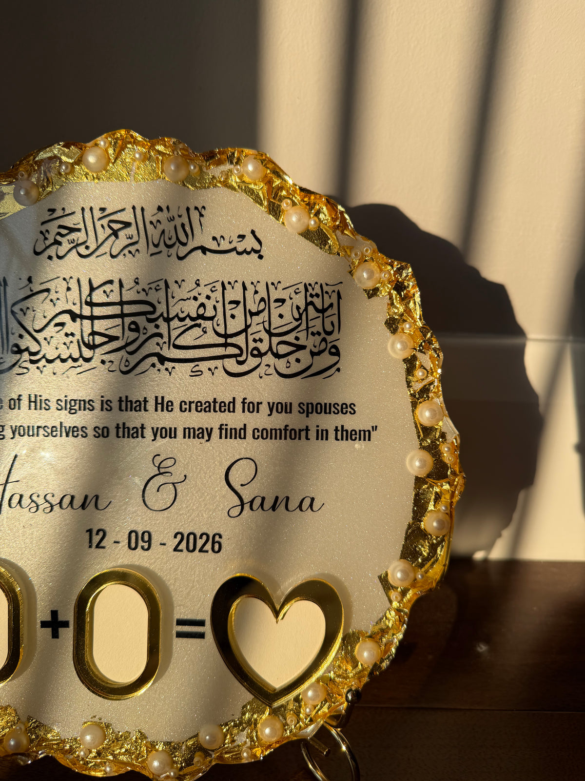 Personalized Resin Wedding Thumbprint board- Nikkah thumb-board