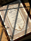 A4/A3 Luxury Nikkah Certificate, Islamic Wedding Contract/Marriage Certificate